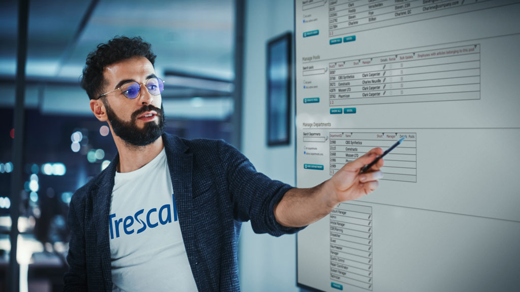 Uitleg geven over het Trescal vision platform